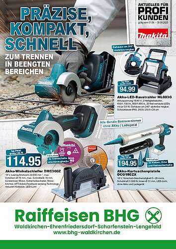 Titelseite: Makita – Profiangebote im September