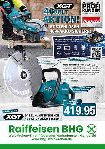 Titelseite: Makita – Profiangebote im August