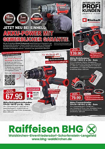 Titelseite: Einhell – Profiangebote im Dezember