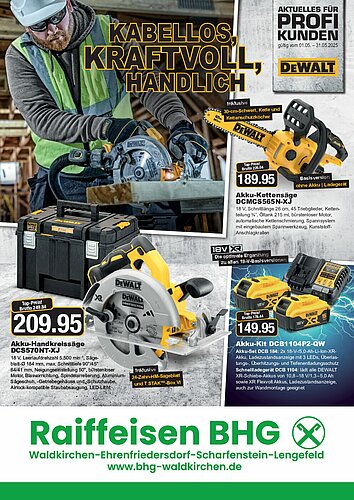 Titelseite: Dewalt – Profiangebote im Mai