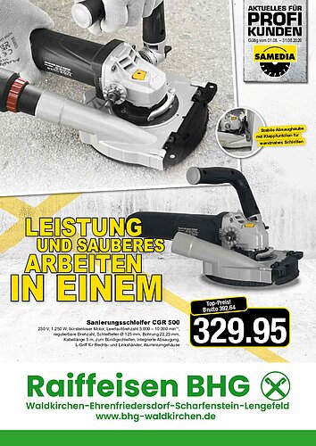 Titelseite: Samedia - Profiangebote im August